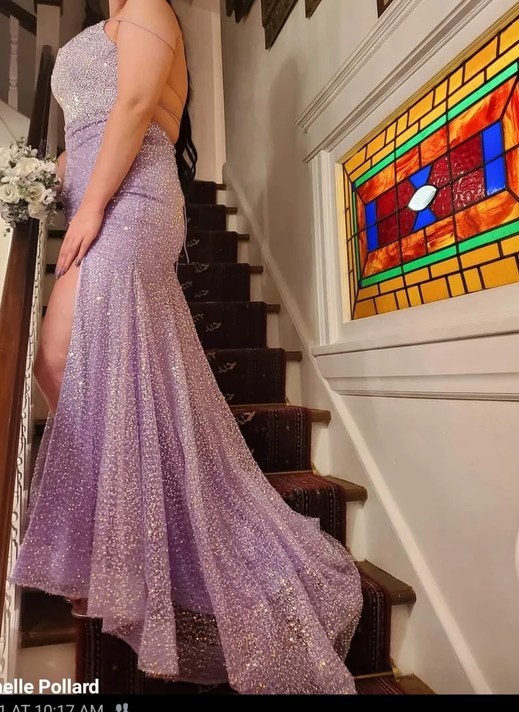 Beautiful lilac prom dress size 10 - Picture 1 of 2